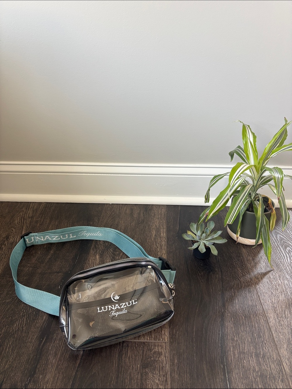 New Lunazul Tequila Clear Teal Crossbody Belt Bag